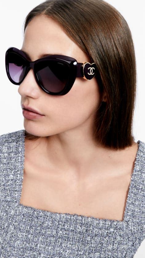 chanel small sunglasses|Chanel sunglasses with clear sides.